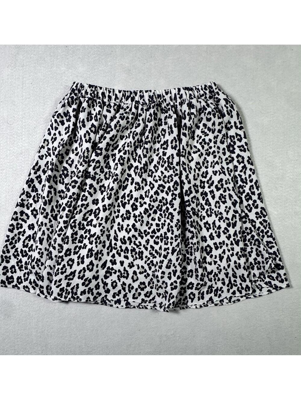 Banana Republic XS Leopard Print A-Line Short Skirt Lined